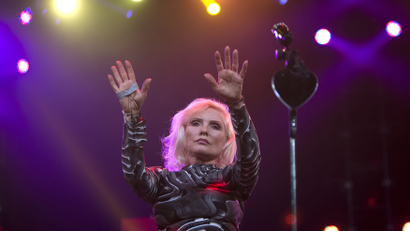 Debbie Harry of Blondie performs during the Amnesty International benefit concert in the Brooklyn borough of New York