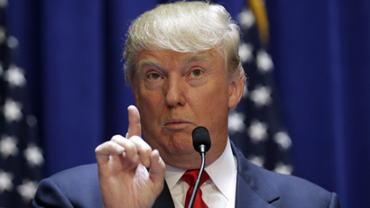 U.S. Republican presidential candidate, real estate mogul and TV personality Donald Trump makes a point as he formally announces his campaign for the 2016 Republican presidential nomination during an event at Trump Tower in New York June 16, 2015.
