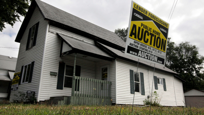A foreclosed home is shown, Sept. 16, 2009 in Owosso, Mich.