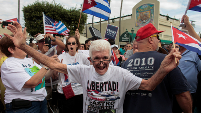 People celebrate Castro's death in Miami
