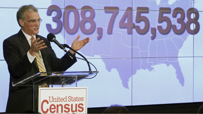 Census Bureau Director Robert Groves announces results for the 2010 U.S. Census