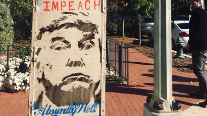 impeach trump sign in washington, dc