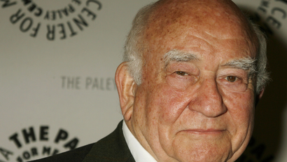 Actor Ed Asner poses at the Paley Center for Media's "Lou Grant" television show reunion in Beverly Hills, California November 16, 2007.