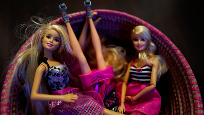 Barbie dolls.