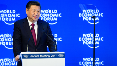 Xi Jinping, President of the People's Republic of China speaking at the Annual Meeting 2017 of the World Economic Forum in Davos, January XX, 2017. Copyright by World Economic Forum / Manuel Lopez