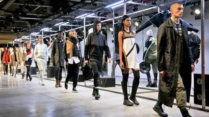 Fashion from the UAS collection from Under Armour and Tim Coppens is modeled during Fashion Week, Thursday Sept. 15, 2016, in New York. (AP Photo/Bebeto Matthews)