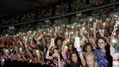 Fans attend YouTube OnStage during VidCon at the Anaheim Convention Center Arena on June 21, 2018 in Anaheim, California.