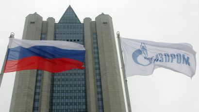 Gazprom's headquarters are seen in Moscow.