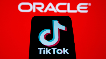 Logos for Tiktok and Oracle
