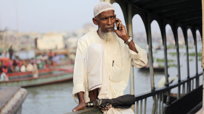 Bangladeshi man on phone.