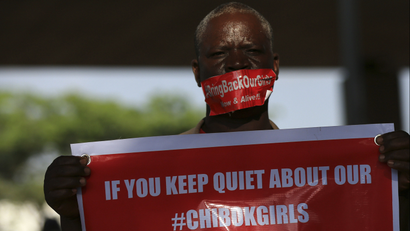 Nigerian protestor for #bringbackourgirls