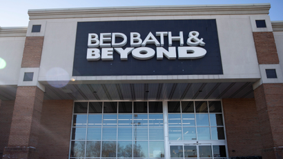An entrance to a Bed Bath & Beyond store.