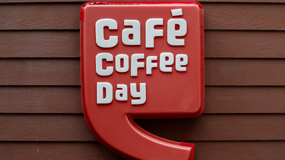 The logo of Cafe Coffee Day is pictured at one of its outlets in Kolkata, India, July 31, 2019. REUTERS/Rupak De Chowdhuri - RC19F97AEBC0