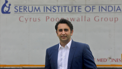 FILE PHOTO: FILE PHOTO: Adar Poonawalla, Chief Executive Officer (CEO) of the Serum Institute of India poses for a picture at the Serum Institute of India, Pune