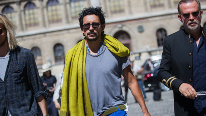 PARIS, FRANCE - JUNE 28: Haider Ackermann exits the Lanvin show on June 28, 2015 in Paris, France.