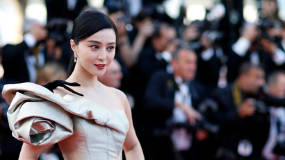 Fan Bingbing poses on the red carpet in Cannes.