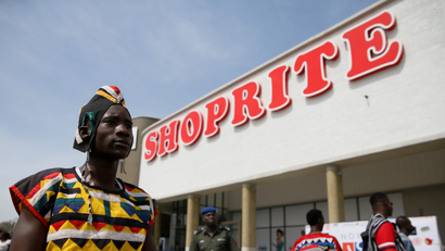 A man looks on at the newly commissioned Shoprite store at Novare Gateway mall Abuja, Nigeria November 30, 2017.