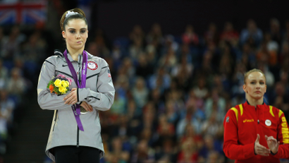 Mckayla Maroney making a face at the Olympics