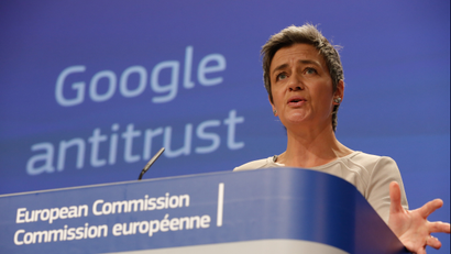 EU Commission news conference on Google