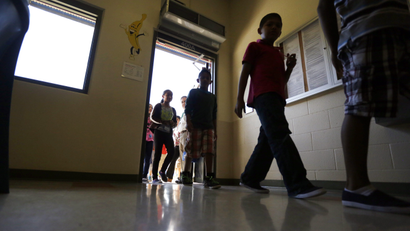 immigrant children at detention center
