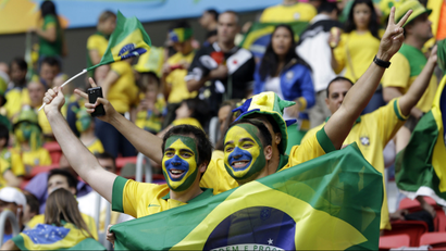 Brazil supporters at the world cup