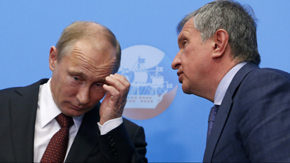 Putin and an oil executive