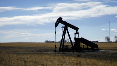An oil well near Denver, Colorado in the US.