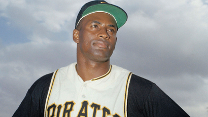 Outfielder for the Pittsburgh Pirates baseball team Roberto Clemente is shown, 1967.