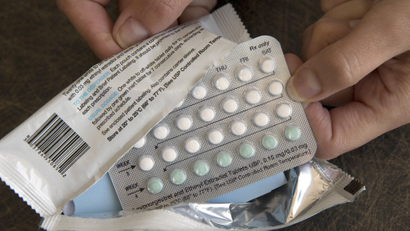 A one-month dosage of hormonal birth control pills is displayed Friday, Aug. 26, 2016, in Sacramento, Calif. The California Senate approved SB999 by Sen. Fran Pavley, D-Agoura Hills, that would allow California women to receive a year supply of hormonal birth control in one trip to the pharmacy, on Friday. It now goes the governor. (AP Photo/Rich Pedroncelli)