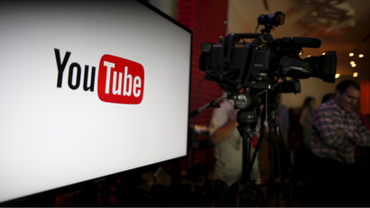 YouTube unveils their new paid subscription service at the YouTube Space LA in Playa Del Rey, Los Angeles, California, United States October 21, 2015. Alphabet Inc's YouTube will launch a $10-a-month subscription option in the United States on October 28 that will allow viewers to watch videos from across the site without interruption from advertisements