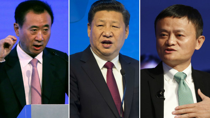 China Xi Jinping, Jack Ma, Wang Jianlin