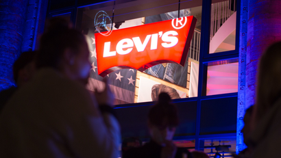 A view of the store entrance during the Levi's Flagship Store Re-Opening on March 25, 2015 in Berlin, Germany.