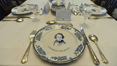 Dickens plate place setting