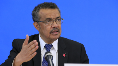 Tedros Adhanom Ghebreyesus, candidate for Director General of the World Health Organisation, attends a news conference at WHO headquarters in Geneva, Switzerland, January 26, 2017.