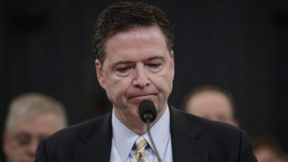 FBI director James Comey at a Congressional hearing.