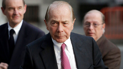 Maurice Greenberg, former CEO of AIG, arrives for a meeting of the insurance company's board of directors, Wednesday, Jan. 9, 2013 in New York. AIG is considering Wednesday whether the company should join a lawsuit against the government that spent $182 billion to save it from collapse.