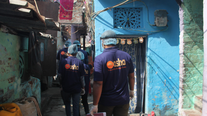 Asha warriors patrolling the slum lanes