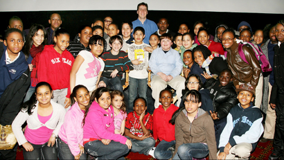 Group photo with Jeff Kinney and kids