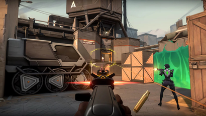 A screenshot of the latest multiplayer shooter by Riot Games.