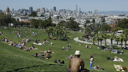 People in Dolores Park in San Francisco