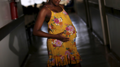9-months pregnant woman