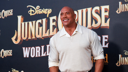 Dwayne Johnson at the premiere for 'Jungle Cruise' at Disneyland