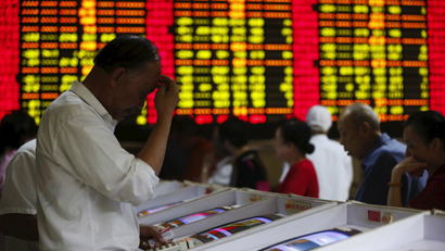 Chinese stocks dived on Wednesday after the securities regulator said the tumbling stock market in the world's second-biggest economy was in the grip of "panic sentiment."