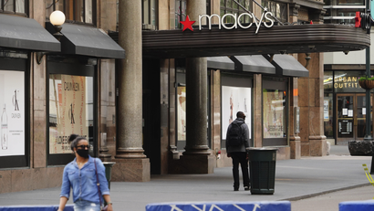 A view of Macy's Department Store during the coronavirus pandemic on May 18, 2020 in New York City