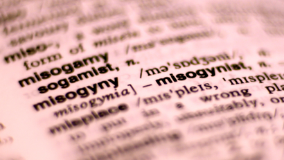 Snapshot of a dictionary, focus on misogyny.