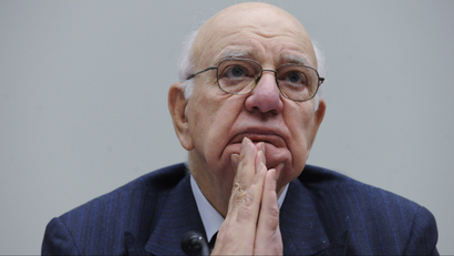 Market maker: Goldman Sachs hardly violated the "Volcker rule," named for the former Federal Reserve chairman pictured above.