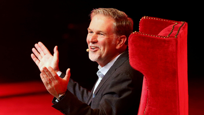 Reed Hastings, co-founder and CEO of Netflix, gestures during an event of the Fundacion Telmex Mexico Siglo XXI (Telmex Foundation Mexico XXI Century) in Mexico City, Mexico, September 6, 2019.