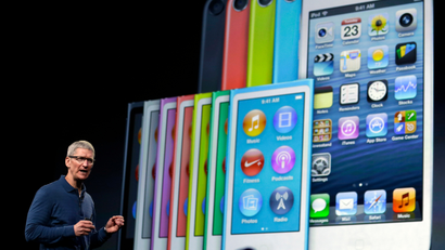Apple CEO Tim Cook speaks during an event to announce new products in San Jose, Calif., Tuesday, Oct. 23, 2012.