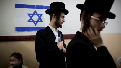 Ultra-orthodox voters in the Israeli election