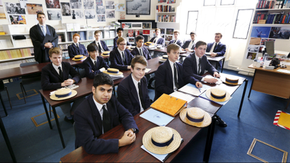 Students in a classroom at a London school
